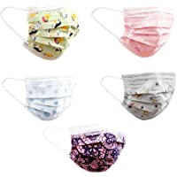 MASK666 50 mascarillas desechable infantil con 5 dibujos diferentes de niño de 3 capas con filtración bacteriana…